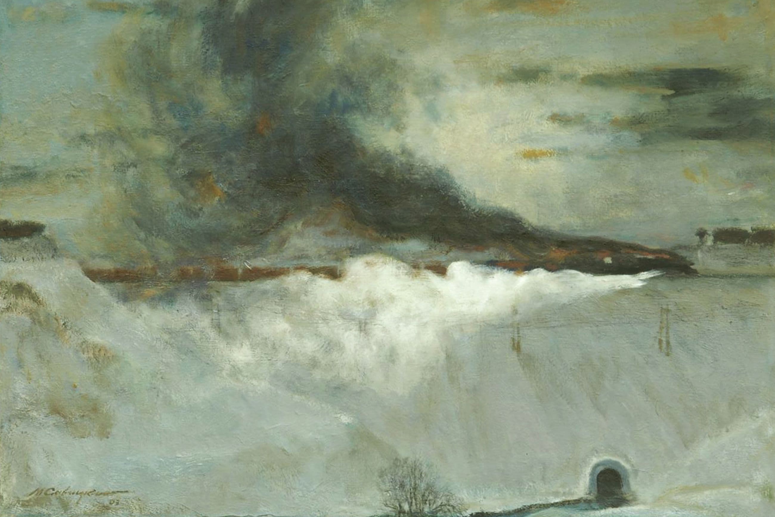 картина "Звенячи. Вид из окна". Михаил Савицкий